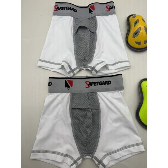 2pc Safetgard Boys Boxer Brief White/Grey w/ Cage Cup, Size SM Boys *READ desc.. - Picture 5 of 11